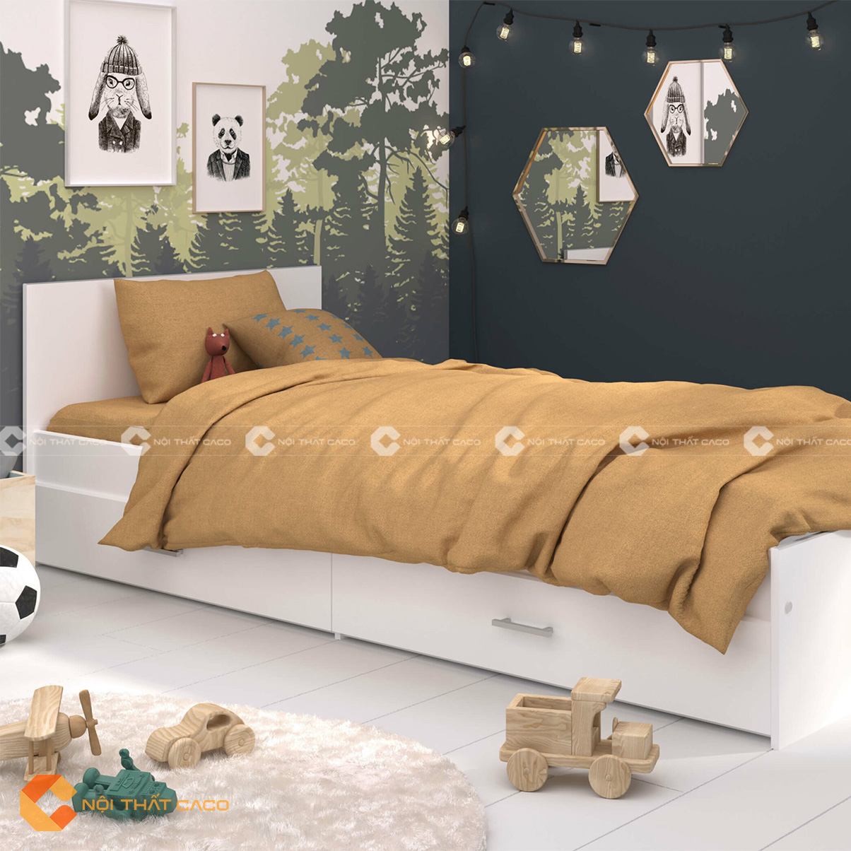 Giường ngủ gỗ MDF thiết kế thông minh
